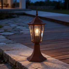 Paletto Lanterna Vintage 40cm E27 IP54 Corten - Serie Tosca