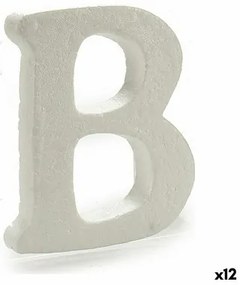 Lettera B Bianco polistirene 15 x 12,5 cm (12 Unità)