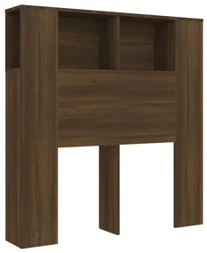 Testiera con scomparti rovere marrone 100x18,5x104,5 cm
