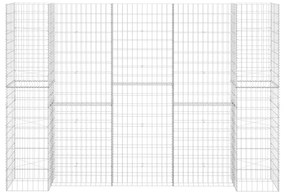 Gabbione Fioriera ad "H" in Filo di Acciaio 260x40x200 cm