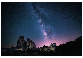 Carta da parati autoadesiva – Cielo stellato sopra le rocce
