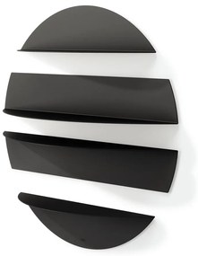 Set di 4 mensole in metallo nero da 76 cm Solis - Umbra