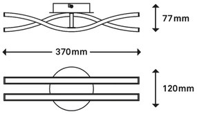 Briloner 3194-029 - Lampadario LED da superficie GO 2xLED/6W/230V