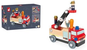 Janod - Set di costruzioni in legno BRICOKIDS camion dei pompieri