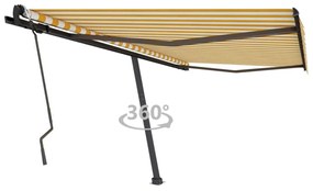Tenda Da Sole Manuale Autoportante 450x300 Cm Gialla/bianca /