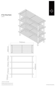 Scarpiera in colore naturale - Premier Housewares