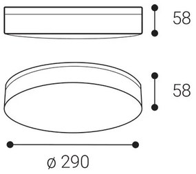 LED2 - Plafoniera da bagno LED YPSO LED/22W/230V 3000/4000K IP54 Ø 29 cm bianco