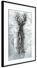 Poster  Crystal Deer  Cornice Quadri Cornice nera, Larghezza x Altezza Home decor 20x30