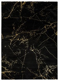 Tappeto nero , 160 x 230 cm Gold Marble - Universal