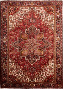 Heriz Tappeto 310x220 Rosso (Iran) Annodato A Mano