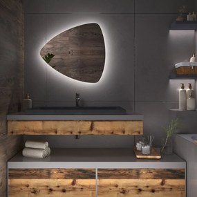 Specchio asimmetrico con luce LED G12