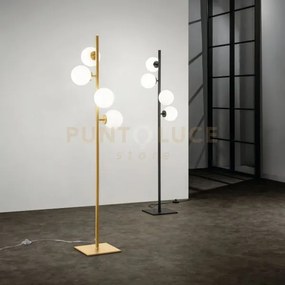 Piantana enoire nera 4 luci attacco e14 149,8x37,5x25cm diffusori i...