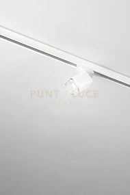 Faretto in alluminio bianco per binario trifase quadrato 5,5x5,5cm ...