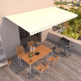 Tenda Da Sole Retrattile Automatica 600x350 Cm Crema /