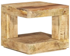 Tavolino da Salotto 45x45x40 cm in Legno Massello di Mango