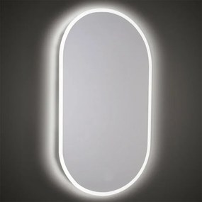 Specchio ovale reversibile 63x110 sabbiatura LED perimetrale retroilluminata