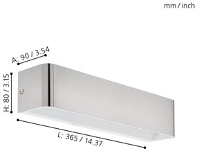 Eglo 98426 - Applique a LED SANIA LED/12W/230V