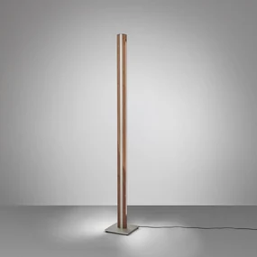 Quitani Elis piantana LED, noce/nichel