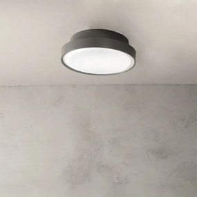 Plafoniera PETAR per esterni Antracite in Abs D30 cm