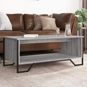 Tavolino Da Salotto Grigio Sonoma 100x51x40cm Legno Multistrato /