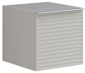Struttura semi colonna da bagno Pixel 1 anta laccato opaco grigio pastello L 40 x H 40 x P 45.5 cm
