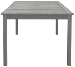 Tavolo da giardino grigio 200x100x75cm legno massello di acacia