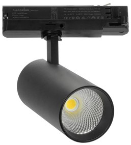 Faro LED 40W Dimmerabile 0-10V per Binario Trifase 38/60° Nero CCT Colore Bianco Variabile CCT