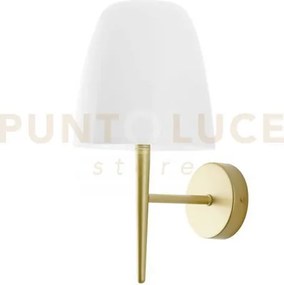 Applique a parete ares bianca 1 luce attacco e14 10x22x33,7cm