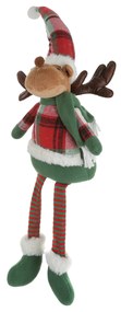 Renna Natale gambemolli 75 cm tartan verde