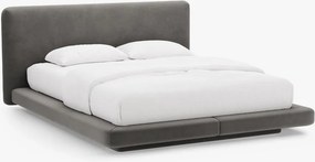 Letto imbottito Linea in velluto Magic Velvet - 160x200 cm