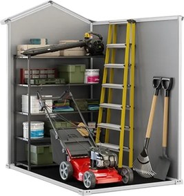 Casetta Da Giardino In Resina 130x192x198H Cm Manor 4x6 Grigio Keter Con Finestra