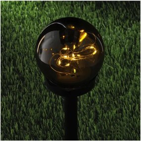 Lampada solare LED GLEAM LED/1,2V 3000K IP44 40 mAh fumé/nero
