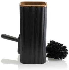 Set da bagno ZOYA 5 pz nero/marrone