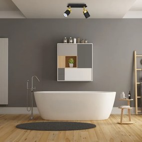 Faretto JOKER 2xGU10/25W/230V nero/oro