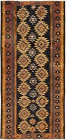 Kilim Tappeto 150 x 330 Nero (Iran) Tessuto A Mano