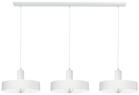 Lampadario a sospensione ARCANE con cavo 3xE27/60W/230V bianco