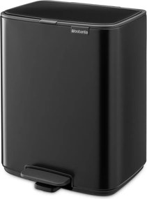 Cestino per la spazzatura nero opaco in acciaio con pedale 12 l Bo – Brabantia