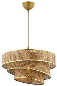 Lampadario a sospensione COUPER 1xE27/60W/230V marrone/oro
