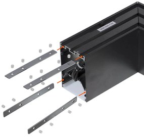 Angolo LED luminoso 8W per Lampade Lineari CCT Nero