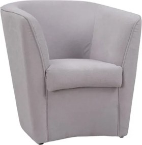 Poltrona moderna in tessuto antimacchia Grigio chiaro imbottita