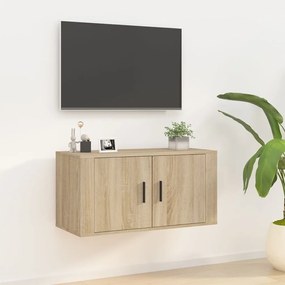 Mobile porta tv a parete rovere sonoma 80x34,5x40 cm