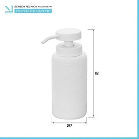 Set accessori bagno 2 pezzi in poliresina bianca Marica