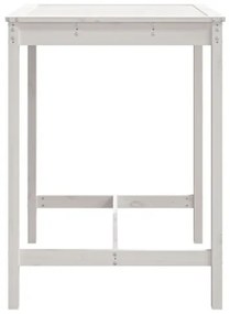 Tavolo da Giardino Bianco 82,5x82,5x110cm Legno Massello Pino