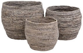 Set di 3 cesti di foglie di mais Tivoli - House Nordic