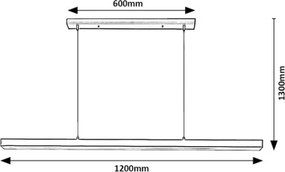 Brilagi - Lampadario a sospensione con cavo AXIS LED/30W/230V 120 cm nero