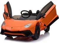 Macchina Elettrica per Bambini 12V con Licenza Lamborghini Aventador Roadster SV Arancione