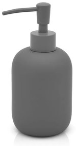 Dispenser sapone liquido d'appoggio grigio scuro in ceramica soft touch