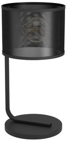 Lampada Da Tavolo Vintage Manby Acciaio Nero 1 Luce E27