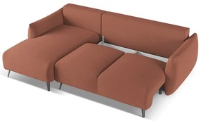 Divano angolare rosa (con penisola a sinistra) Malie – Makamii