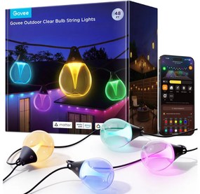 Govee-LED RGBICW Catena decorativa per esterni dimmerabile LED/24W/230V IP67 2700-6500K Wi-Fi